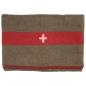 Preview: Schweizer Wolldecke CH Armeedecke Decke 200x150 Braun Schlafdecke Army Outdoor